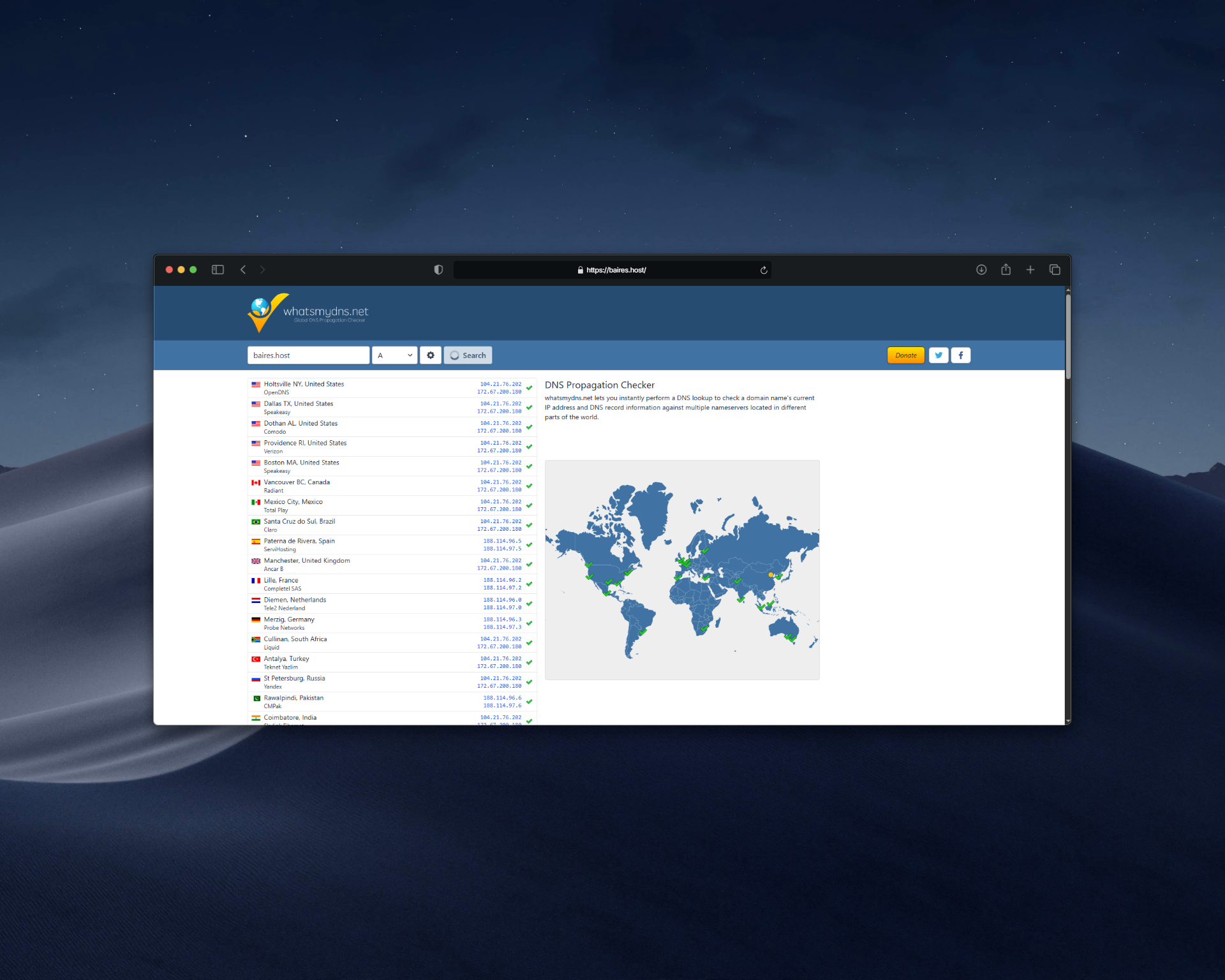 Ejemplo de whatsmydns.net