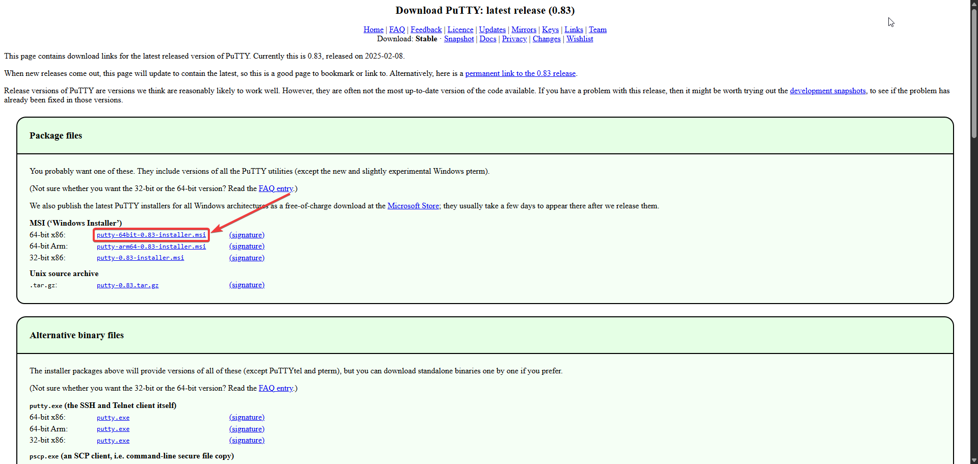 Descargar PuTTY